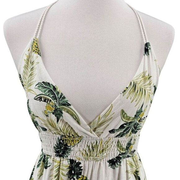 Promesa Womens L Pineapple Halter Maxi Dress - Picture 2 of 14